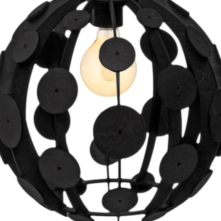 Lampa wisząca GAIA BLACK / WOOD 1xE27 60W
