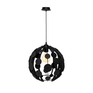 Lampa wisząca GAIA BLACK / WOOD 1xE27 60W