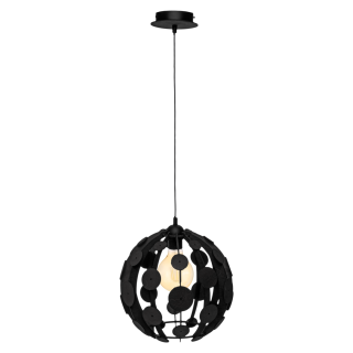 Lampa wisząca GAIA BLACK / WOOD 1xE27 60W