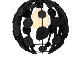 Lampa wisząca GAIA BLACK / WOOD 1xE27 60W