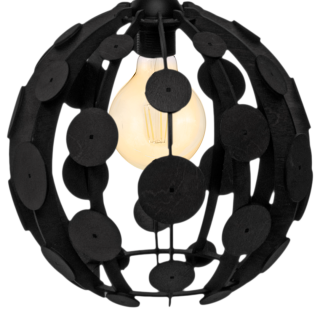 Lampa wisząca GAIA BLACK / WOOD 1xE27 60W