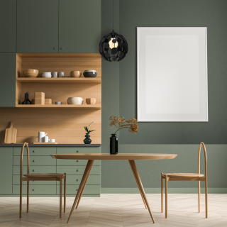 Lampa wisząca GAIA BLACK / WOOD 1xE27 60W