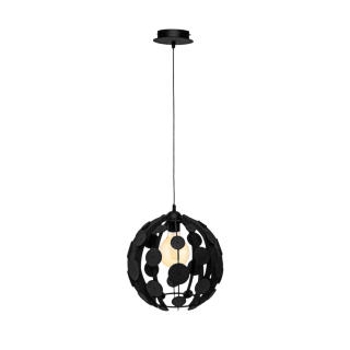 Lampa wisząca GAIA BLACK / WOOD 1xE27 60W