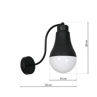 Kinkiet HELIOS BLACK 1xE14 40W