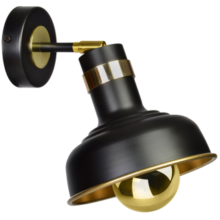 Kinkiet MARGO BLACK/GOLD 1xE27