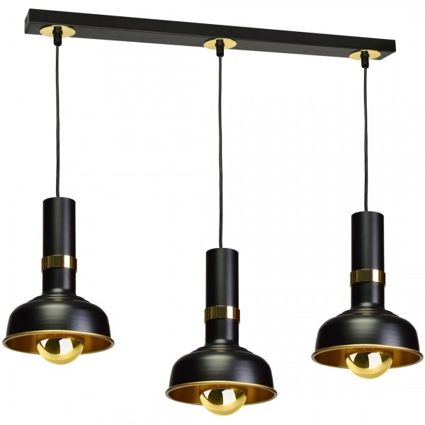 Lampa wisząca MARGO BLACK/GOLD 3xE27