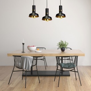 Lampa wisząca MARGO BLACK/GOLD 3xE27