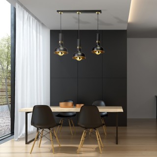 Lampa wisząca MARGO BLACK/GOLD 3xE27