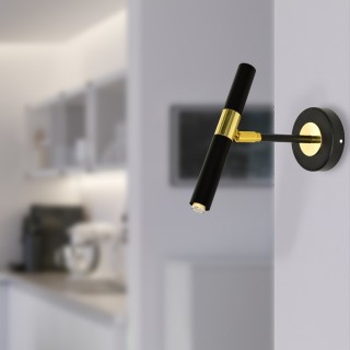 Kinkiet MONZA BLACK / GOLD 1xG9 8W