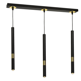 Lampa wisząca MONZA BLACK / GOLD 3xG9 8W