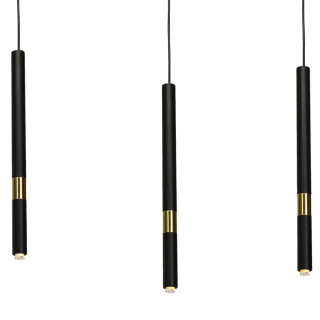 Lampa wisząca MONZA BLACK / GOLD 3xG9 8W