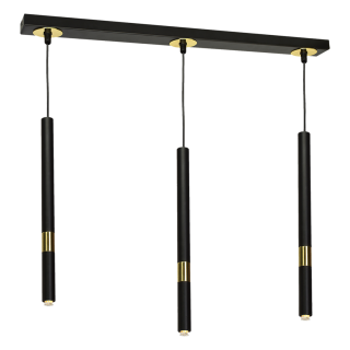 Lampa wisząca MONZA BLACK / GOLD 3xG9 8W