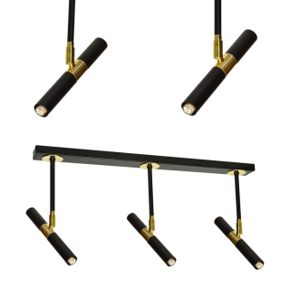 Lampa wiszaca MONZA BLACK / GOLD 3xG9 8W