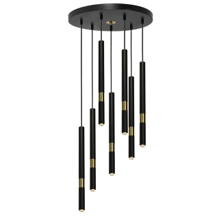 Lampa wisząca MONZA BLACK / GOLD 7xG9 8W