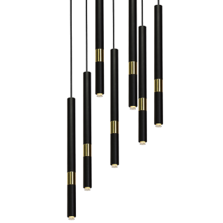 Lampa wisząca MONZA BLACK / GOLD 7xG9 8W