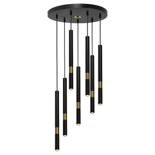 Lampa wisząca MONZA BLACK / GOLD 7xG9 8W