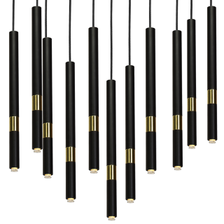 Lampa wisząca MONZA BLACK / GOLD 11xG9 8W