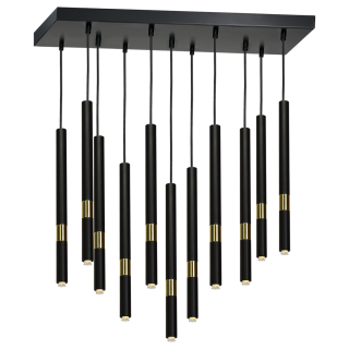 Lampa wisząca MONZA BLACK / GOLD 11xG9 8W