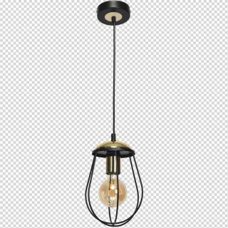 Lampa wisząca OLIMP BLACK / GOLD 1xE27 60W