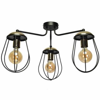 Lampa sufitowa OLIMP BLACK / GOLD 3xE27 60W