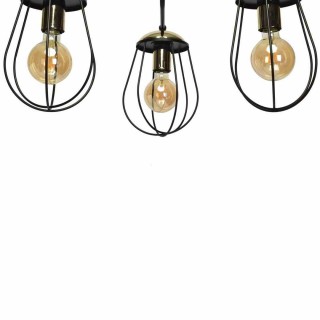 Lampa sufitowa OLIMP BLACK / GOLD 3xE27 60W