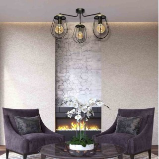 Lampa sufitowa OLIMP BLACK / GOLD 3xE27 60W