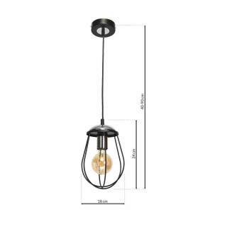Lampa wisząca OLIMP BLACK / CHROME 1xE27 60W
