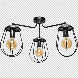 Lampa sufitowa OLIMP BLACK / CHROME 3xE27 60W