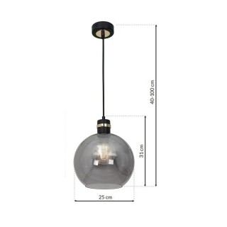 Lampa wisząca OMEGA BLACK / GOLD 1xE27