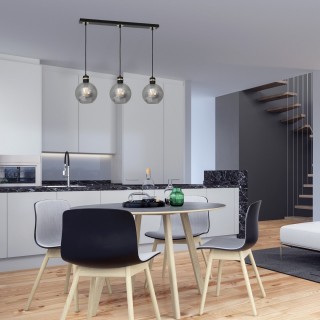 Lampa wisząca OMEGA BLACK / GOLD 3xE27