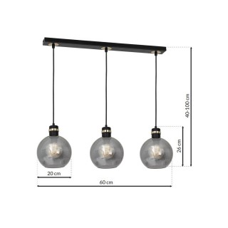 Lampa wisząca OMEGA BLACK / GOLD 3xE27