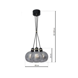 Lampa wisząca OMEGA BLACK / GOLD 3xE27