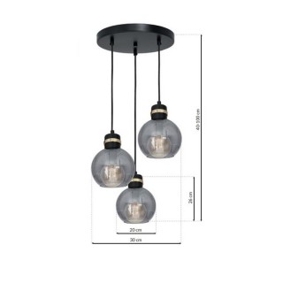Lampa wisząca OMEGA BLACK / GOLD 3xE27
