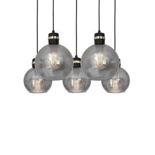 Lampa wisząca OMEGA BLACK / GOLD 5xE27 Prostokąt