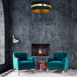 Lampa sufitowa PALMIRA BLACK / GOLD 1xE27 60W