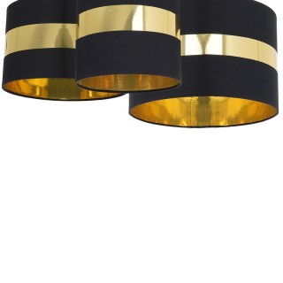Lampa sufitowa PALMIRA BLACK / GOLD 3xE27 60W