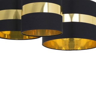 Lampa sufitowa PALMIRA BLACK / GOLD 3xE27 60W