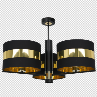 Lampa sufitowa PALMIRA BLACK / GOLD 3xE27 60W