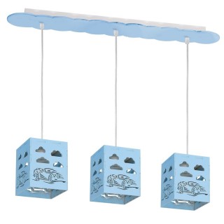 Lampa wisząca RALLY BLUE 3xE27 60W