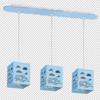 Lampa wisząca RALLY BLUE 3xE27 60W