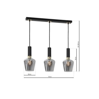 Lampa wisząca ROMA BLACK 3xE27