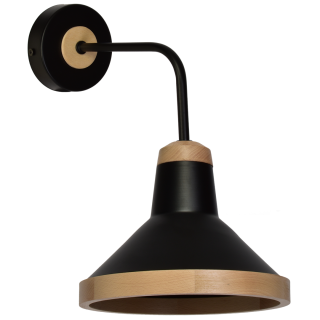 Kinkiet SALMA BLACK / WOOD 1xE27 60W