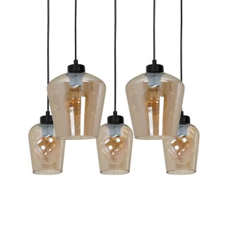 Lampa wisząca SANTIAGO AMBER 5xE27