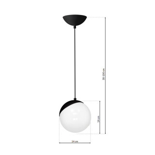 Lampa wisząca SFERA BLACK 1xE27 60W