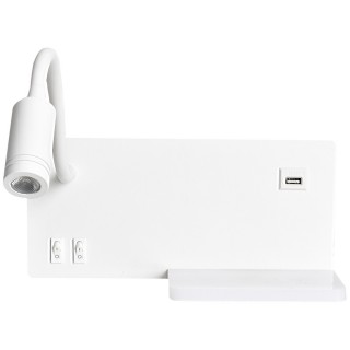 Lampa nocna z półką SHELF WHITE LED 4W+5W+2W