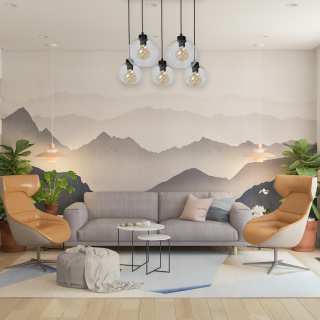 Lampa wisząca SOFIA CLEAR 5xE27