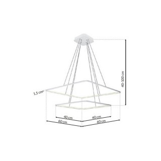 LAMPA WISZĄCA NIX WHITE 50W LED Barwa ciepła 3000K