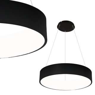 Lampa wisząca OHIO BLACK 24W LED Barwa neutralna 4000K