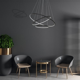 LAMPA WISZĄCA ORION BLACK 99W LED Barwa ciepła 3000K