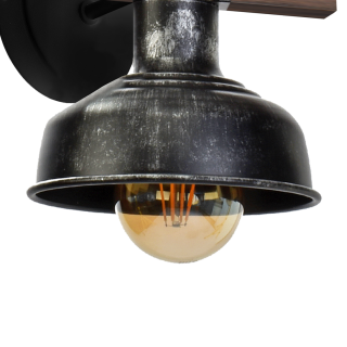 Kinkiet FARO BLACK / WOOD 1xE27 60W